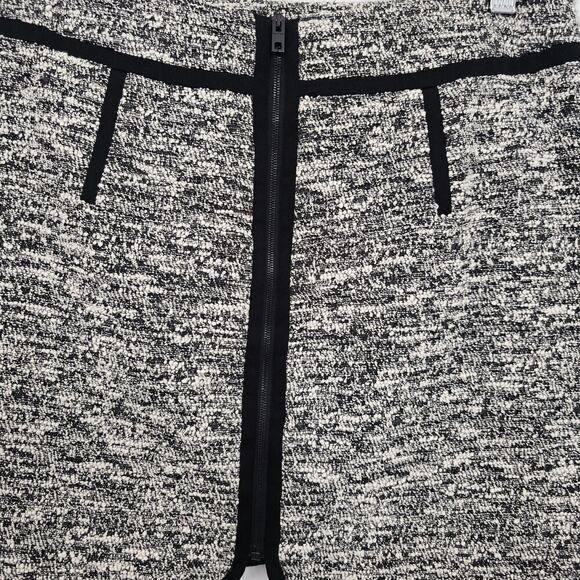 RAG & BONE NEW YORK MINI SKIRT Gray Black Tweed Pockets Zip #7099-109 Size 6 - Picture 4 of 14